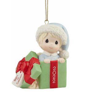 Precious Moments Baby’s 1st Christmas 2022 Dated Boy Ornament
