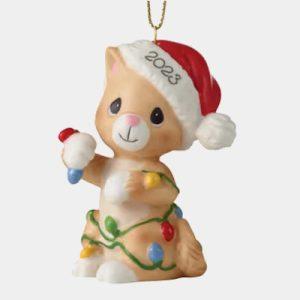Precious Moments 2023 Cat Christmas Ornament